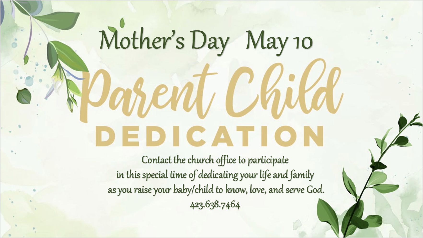 Parent Child Dedication